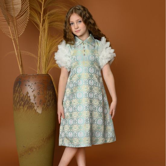 صورة فستان بناتي أنيق ومزخرف - 764